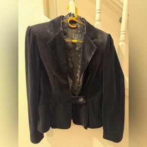 Marc Jacobs Black Velvet Women's Blazer